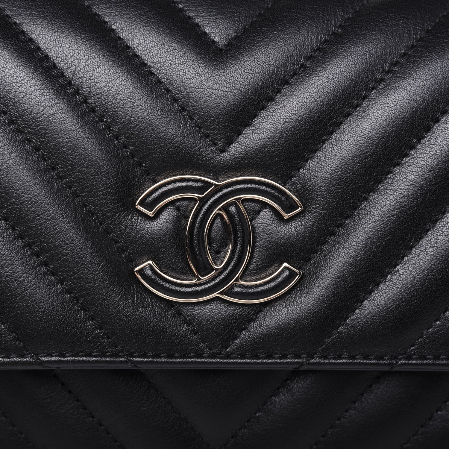 Chanel Calfskin Quilted Small Daily Chevron Flap Black 14 of 15