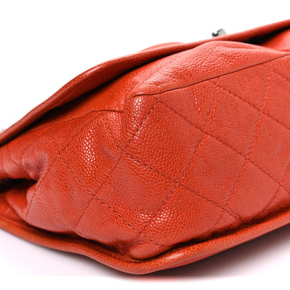 Chanel Grained Calfskin Large Natural Beauty Flap Orange 9 of 11
