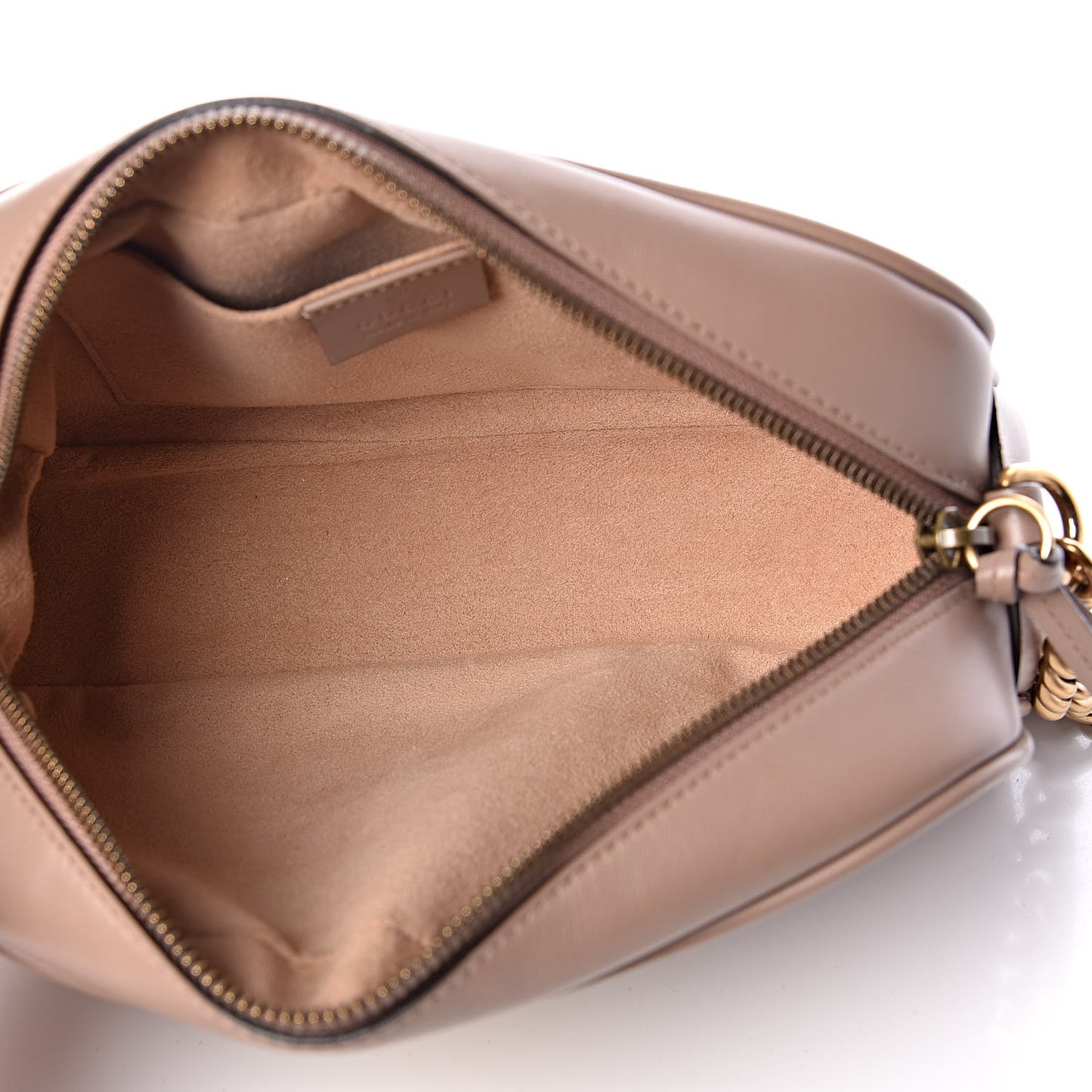 Calfskin Matelasse Small GG Marmont Chain Shoulder Bag Taupe