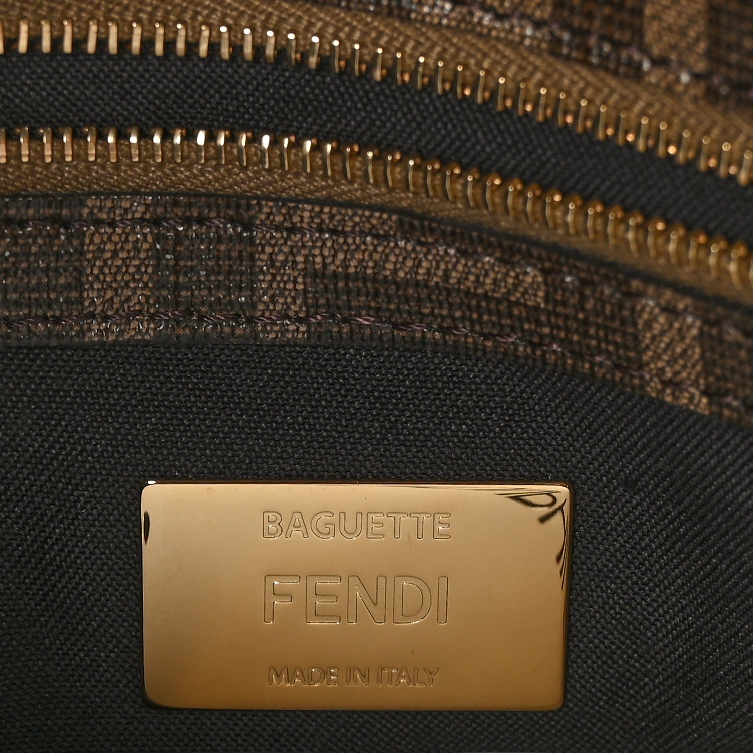 Fendi Glazed Fabric FF 1974 Hairdo Girls Inlay Baguette Mogano Panna Multicolor 6 of 8
