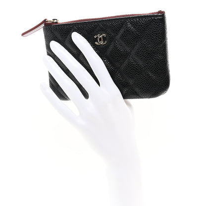 Chanel Caviar Quilted Small Cosmetic Case Black 2 of 8