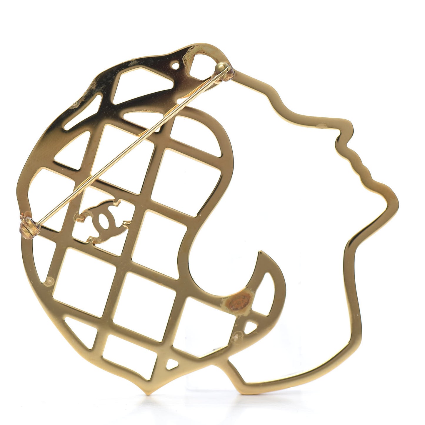 Crystal Mademoiselle Brooch Black Gold