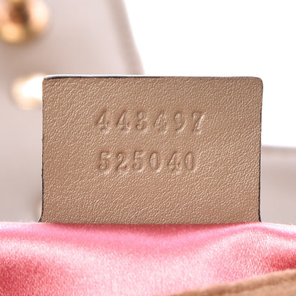 Gucci Velvet Matelasse Small GG Marmont Shoulder Bag Taupe 7 of 8