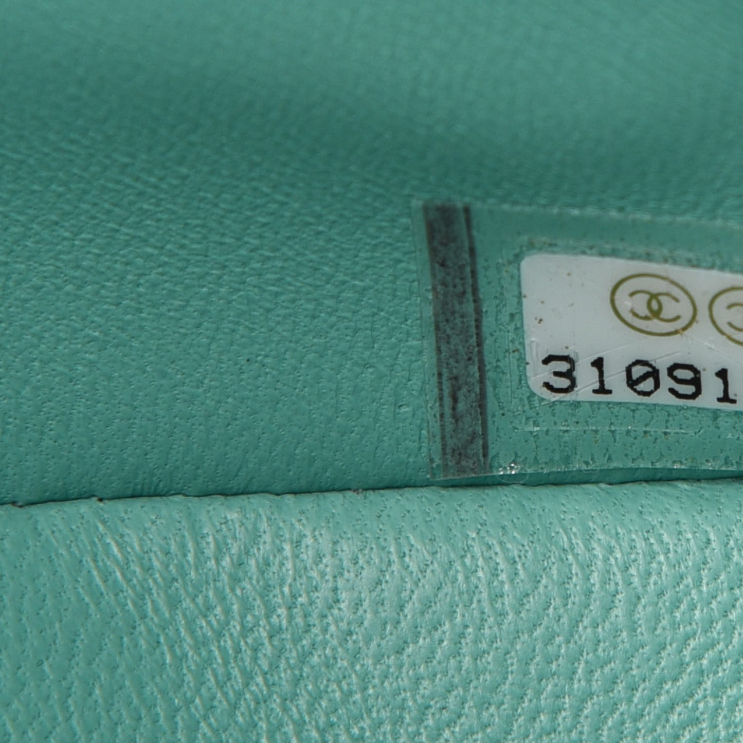Caviar Quilted Small Double Flap Light Green