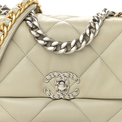 Chanel Lambskin Quilted Medium Chanel 19 Flap Grey 8 of 11
