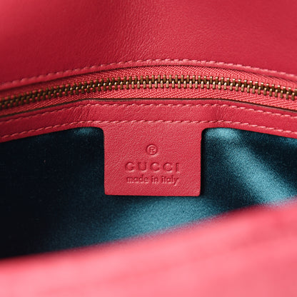 Gucci Velvet Matelasse Small GG Marmont Shoulder Bag Light Raspberry Rose 5 of 9
