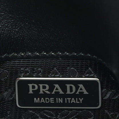 Prada Spazzolato Mini Cleo Flap Adjustable Strap Shoulder Bag Black 6 of 10