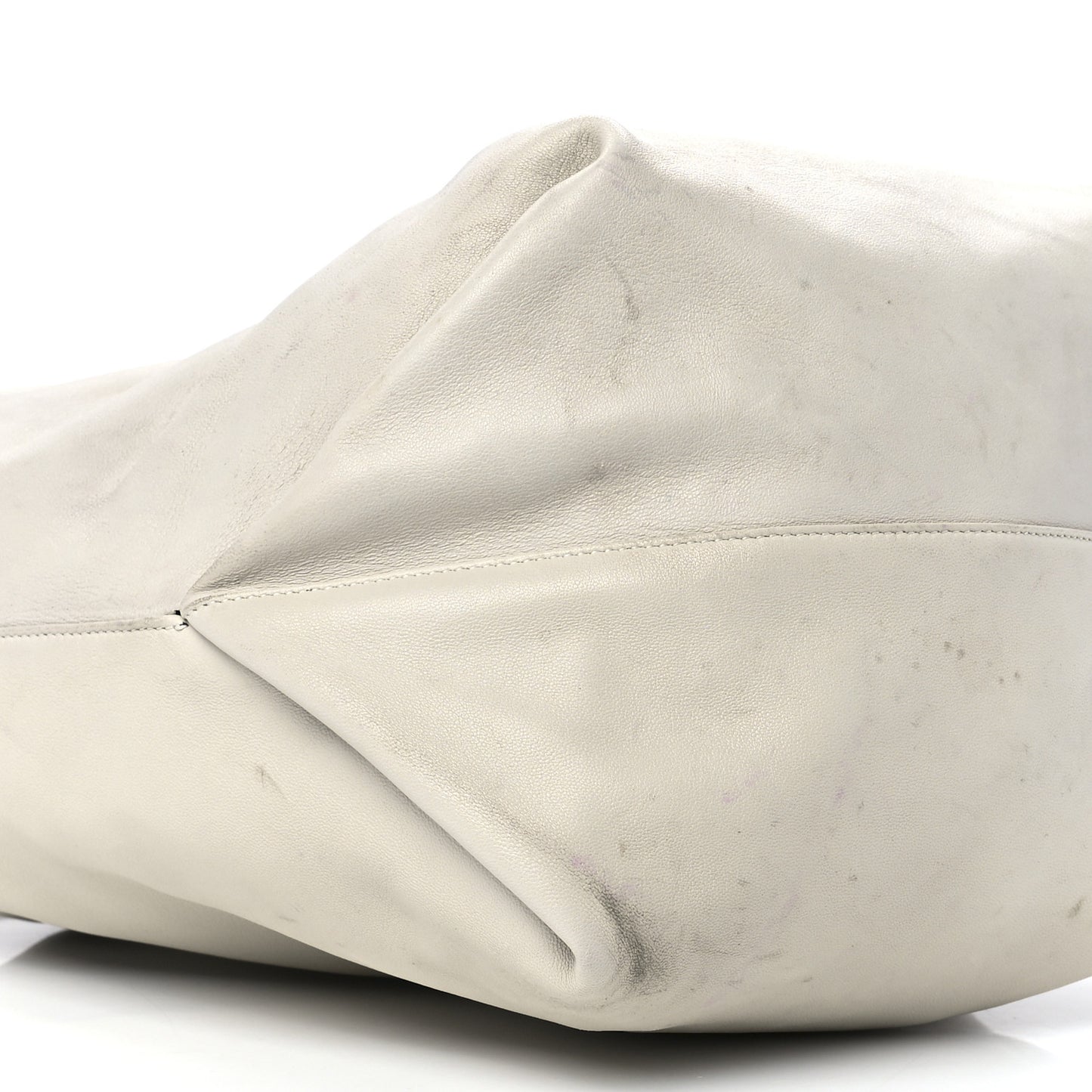 Lambskin Teddy Drawstring Bag Crema Soft