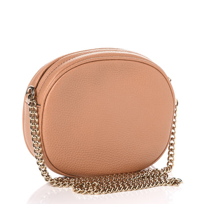 Gucci Pebbled Calfskin Mini Soho Chain Bag Camelia 3 of 7