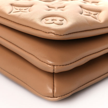 Louis Vuitton Lambskin Embossed Monogram Pochette Coussin Camel 9 of 9