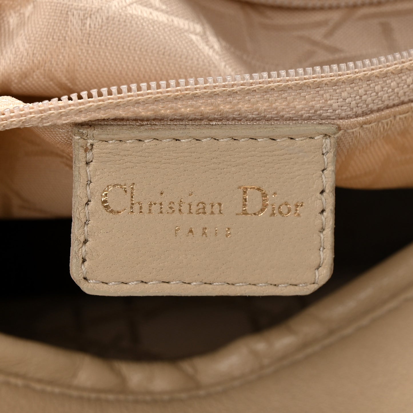 Lambskin Cannage Medium Lady Dior Beige