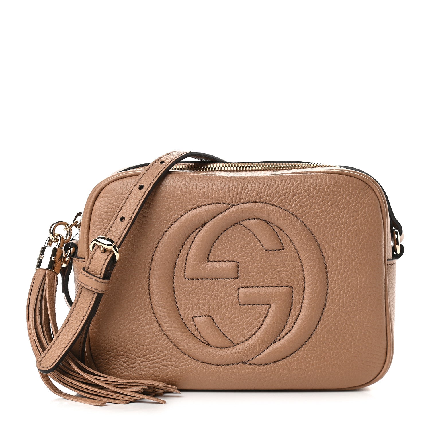 Gucci Pebbled Calfskin Small Soho Disco Bag Camelia 1 of 9