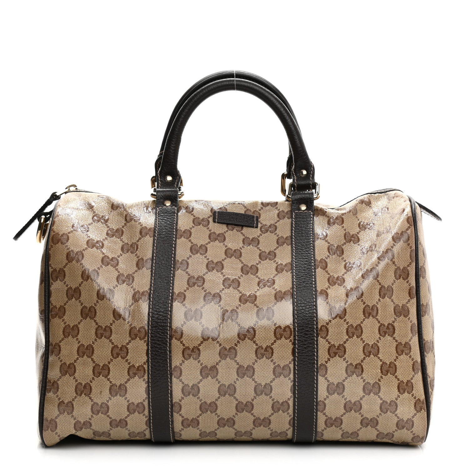 Gucci Crystal Monogram Medium Joy Boston Dark Brown 1 of 11
