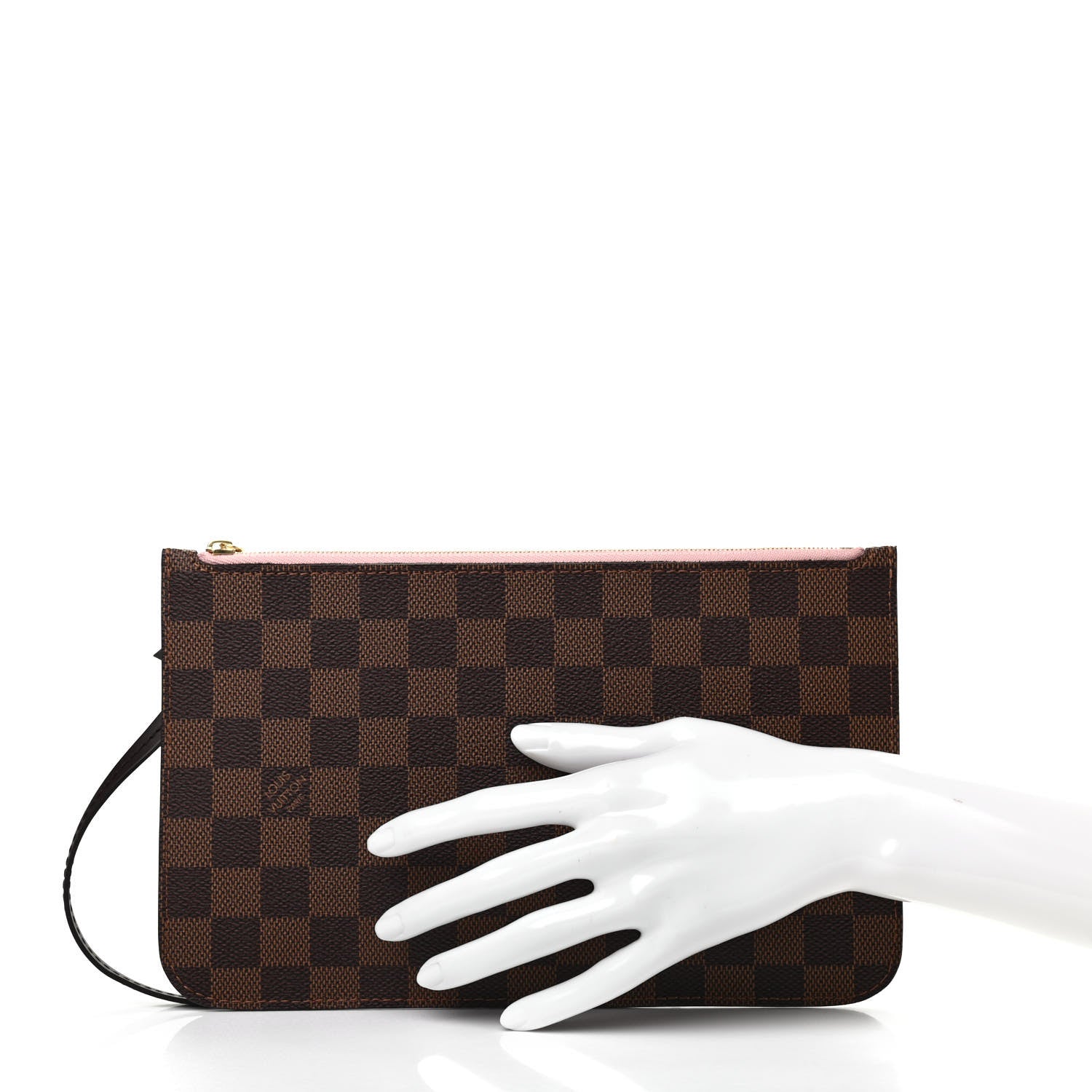 Louis Vuitton Damier Ebene Neverfull MM GM Pochette Rose Ballerine 2 of 6