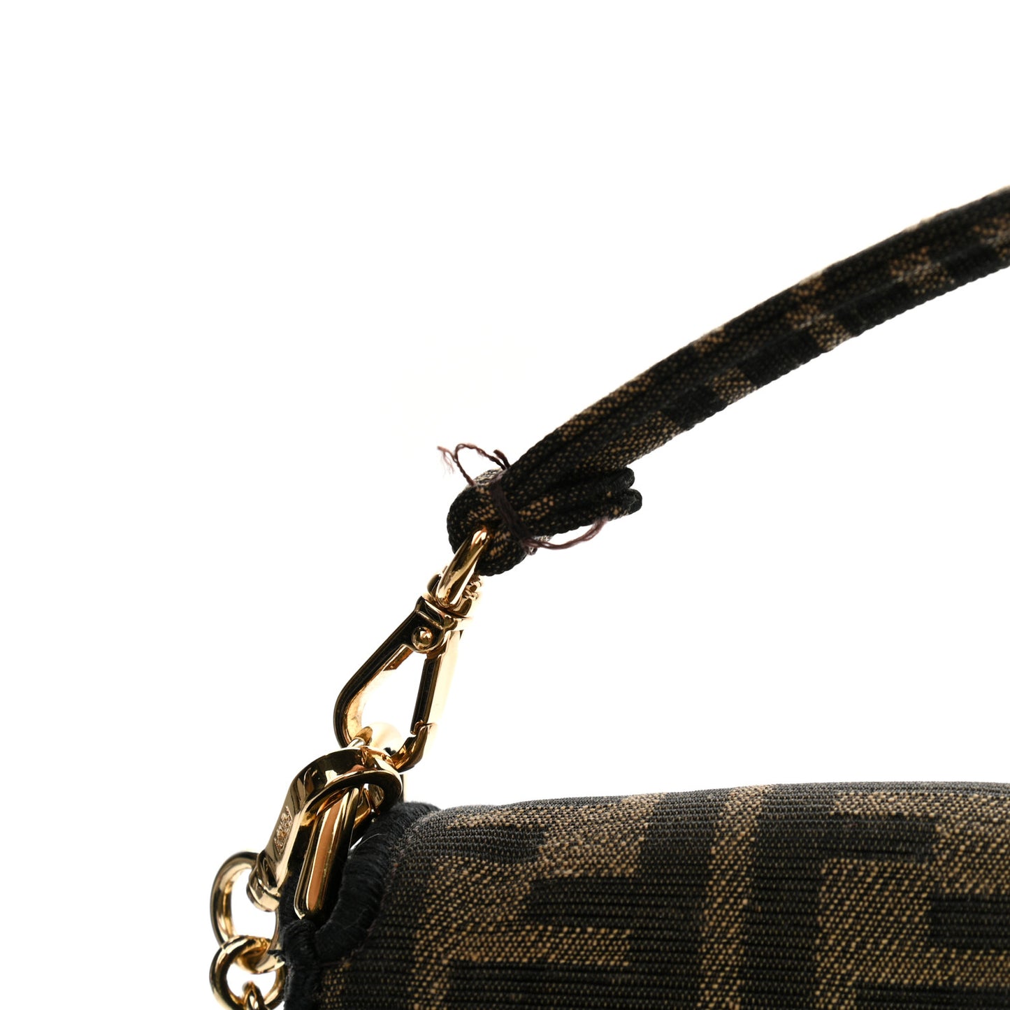 Fabric Jacquard FF 1974 Mini Baguette Tobacco Moro Black