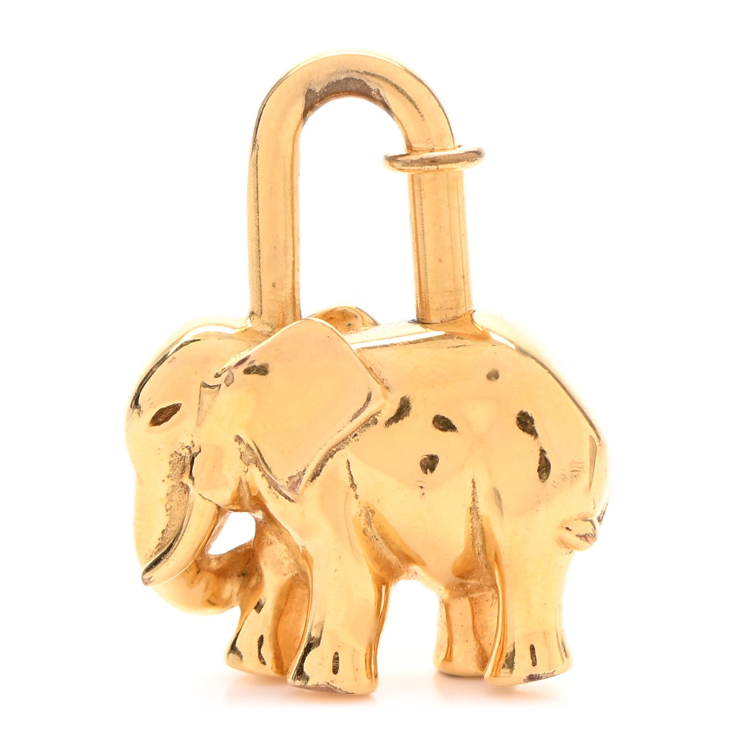 Hermes Permabrass Elephant Cadena Lock Gold 1 of 5