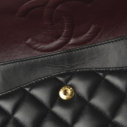 Chanel Lambskin Quilted Medium Double Flap Black 12 of 14