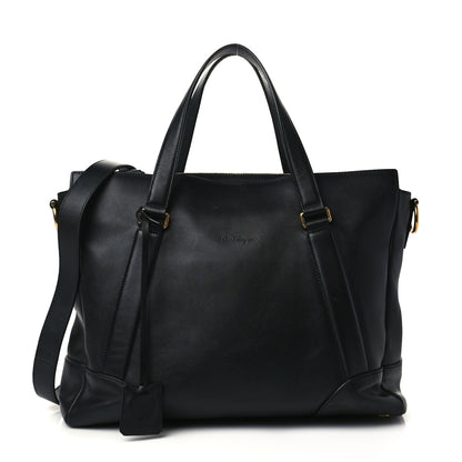 Salvatore Ferragamo Calfskin Tote Black 1 of 8
