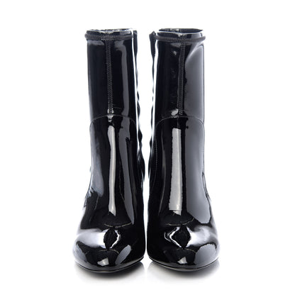Louis Vuitton Patent Silhouette Ankle Boots 37 Black 2 of 10