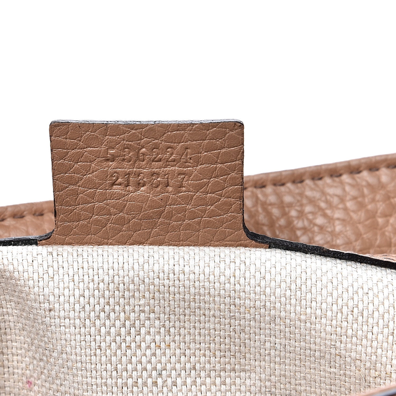 Gucci Pebbled Calfskin Medium Soho Flap Crossbody Camelia 6 of 10