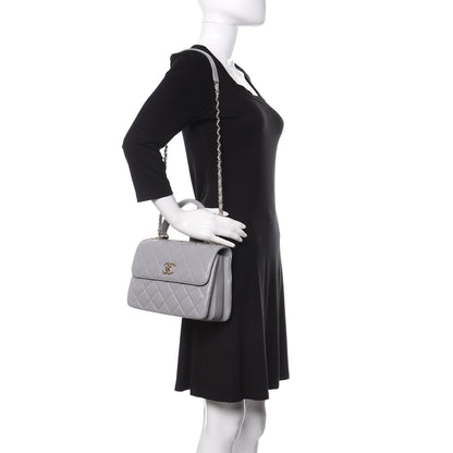 Chanel Lambskin Quilted Small Trendy CC Flap Dual Handle Bag Grey 2 of 11