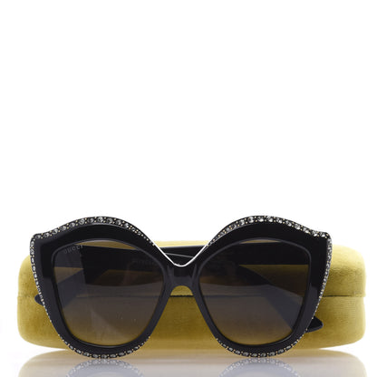 Gucci Crystal Cat Eye Sunglasses GG0118S Black 8 of 8