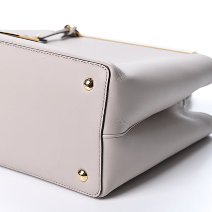 Fendi Vitello Dolce Petite 2Jours Tote Grigio Polvere Baby Pink 8 of 8