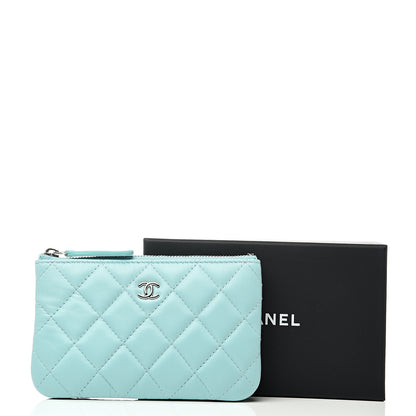 Chanel Lambskin Quilted Small Cosmetic Case Light Blue 7 of 7
