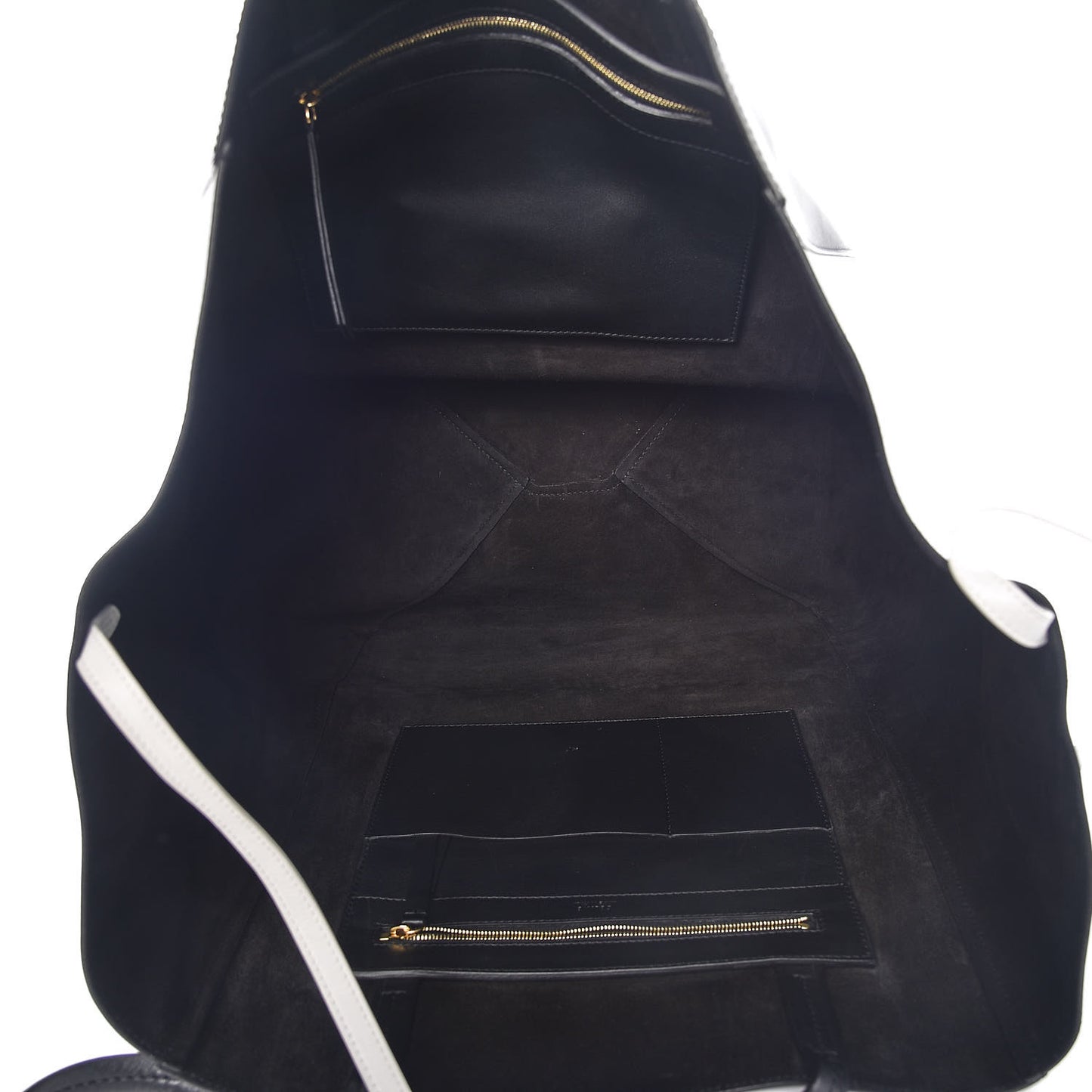 Calfskin Large Horizontal Cabas Phantom White Black