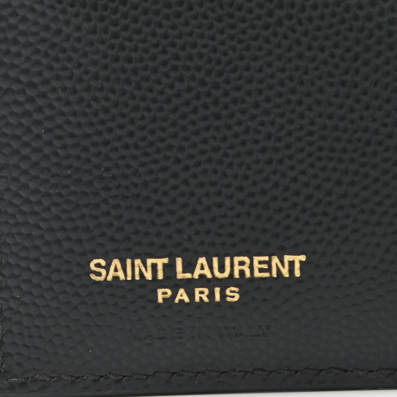 Saint Laurent Grain De Poudre Matelasse Chevron Monogram Zipped Card Case Dark Smog 6 of 8