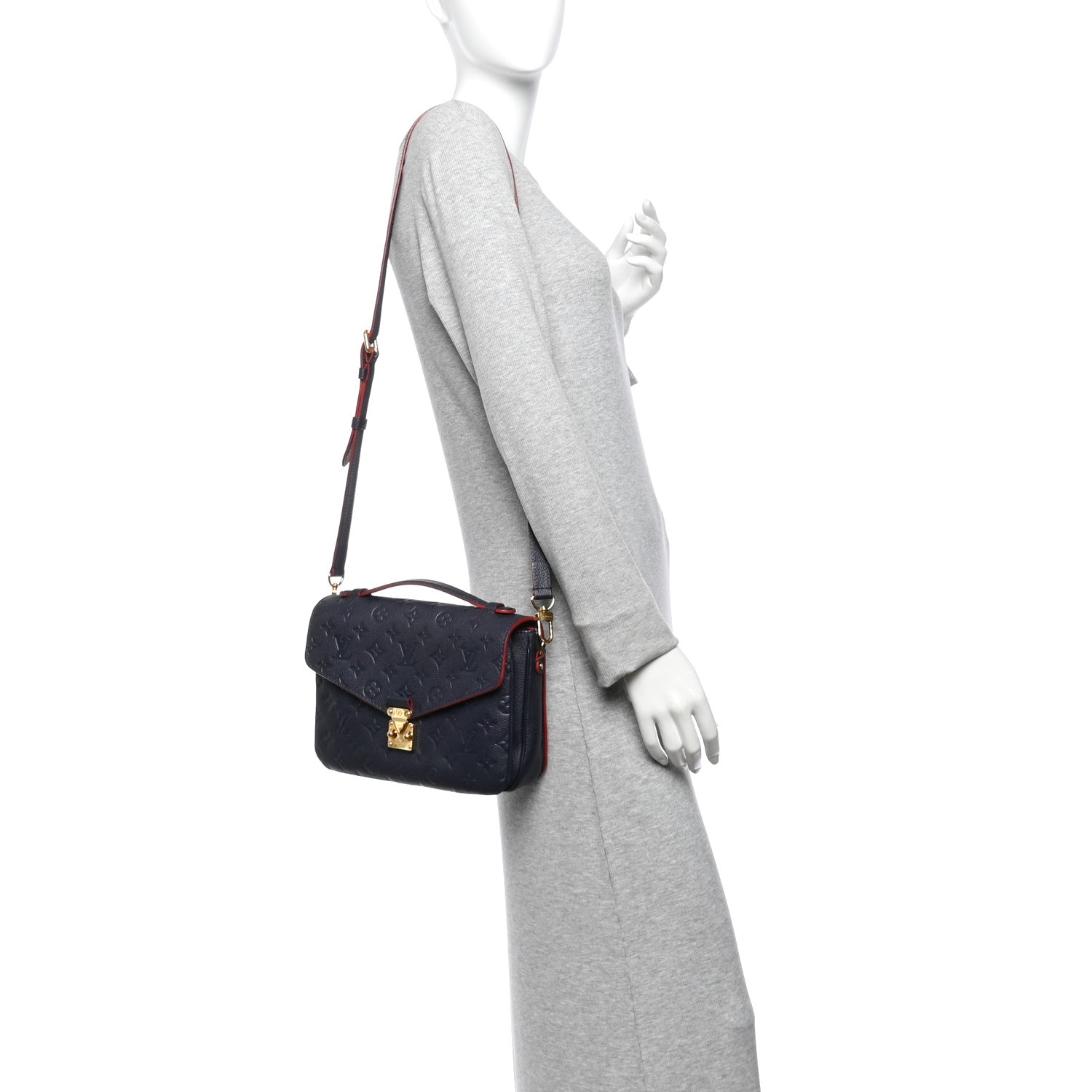 Louis Vuitton Empreinte Pochette Metis Marine Rouge 2 of 14