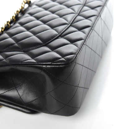 Chanel Lambskin Quilted Jumbo Double Flap Black 14 of 17