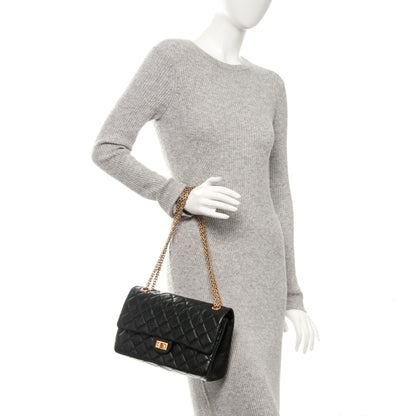 Chanel Aged Calfskin Quilted 2.55 Reissue 226 Flap Black 2 of 7
