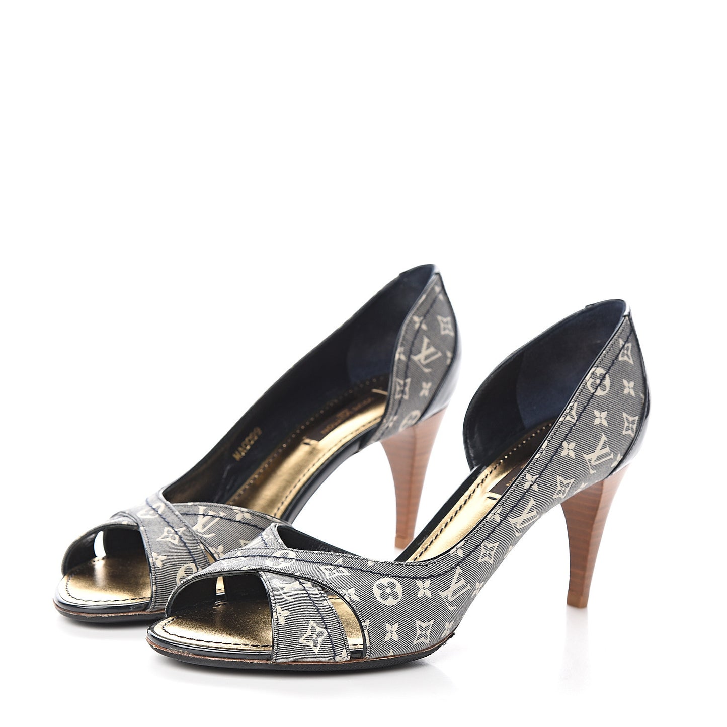 Monogram Idylle Romance Open Toe Pumps 37.5 Encre
