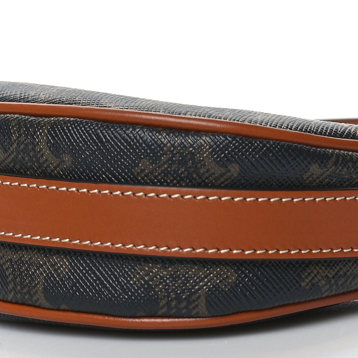 Canvas Calfskin Mini Ava Triomphe Shoulder Bag Tan
