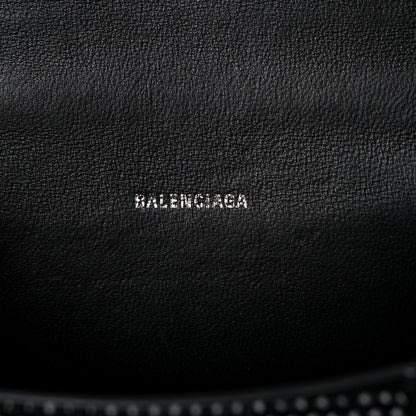 Balenciaga Strass Suede Hourglass Top Handle Bag XS Black Jet 6 of 12