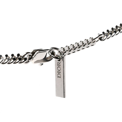 Christian Dior Oblique Padlock Pendant Necklace Silver 4 of 4