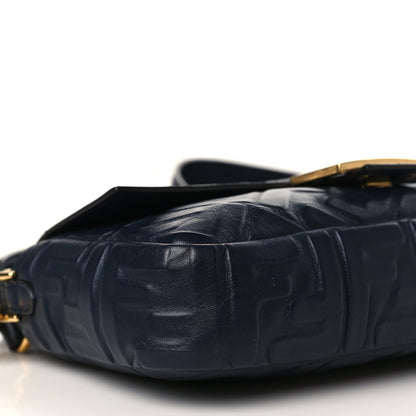 Fendi Nappa FF 1974 Embossed Baguette Midnight 7 of 8