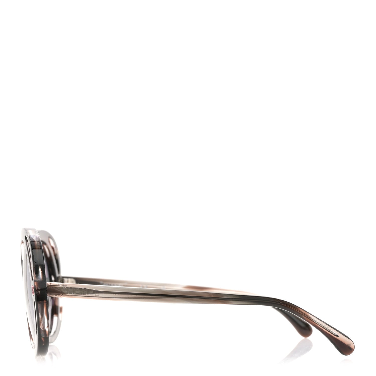 Chanel Acetate Round Sunglasses 71572A Black Tortoise 3 of 8