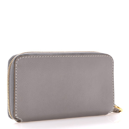 Chloe Calfskin Marcie Long Zip Around Wallet Cashmere Grey 3 of 15
