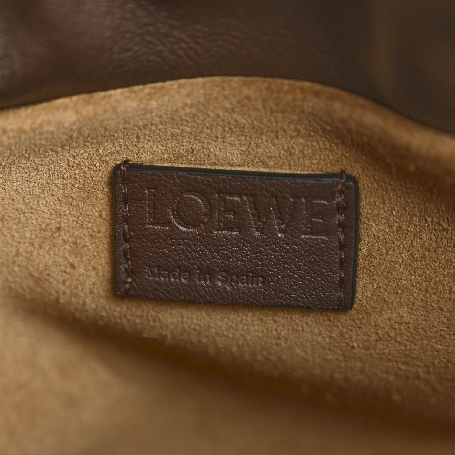 Loewe Calfskin Mini Flamenco Knot Clutch Chocolate 6 of 12