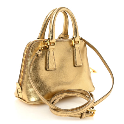Prada Saffiano Lux Mini Promenade Tote Platino 3 of 10
