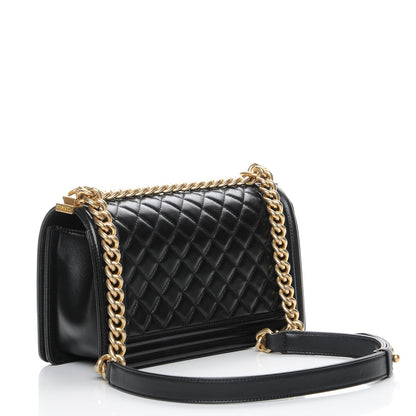 Chanel Lambskin Quilted Medium Boy Flap Black 3 of 8