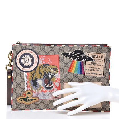 Gucci GG Supreme Monogram Courrier Documents Holder Beige New Acero 2 of 13