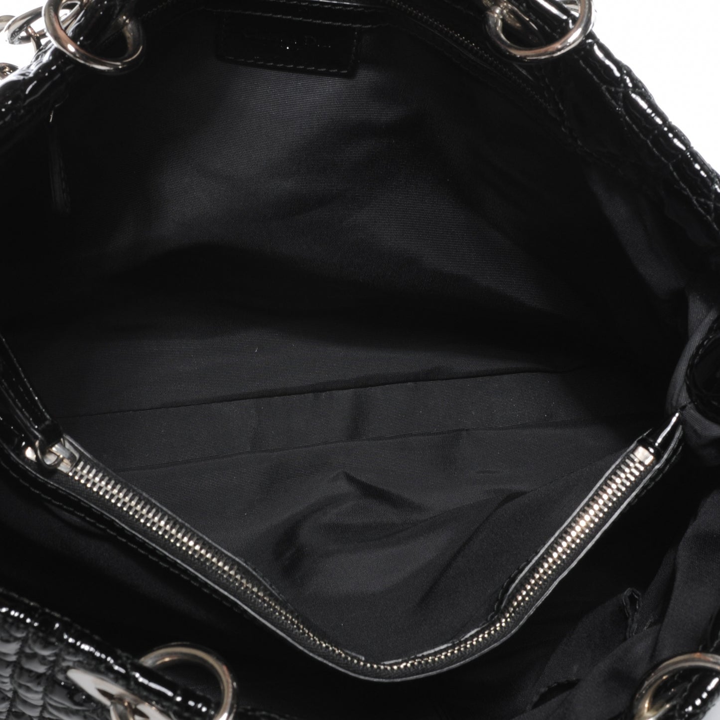 Patent Cannage Dior Soft Shopping Tote Black