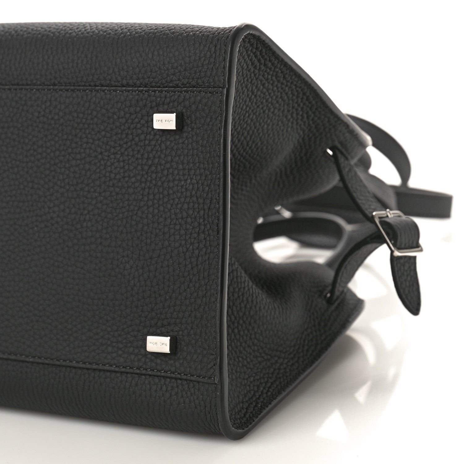 The Row Grained Calfskin Soft Margaux 10 Bag Black 9 of 9