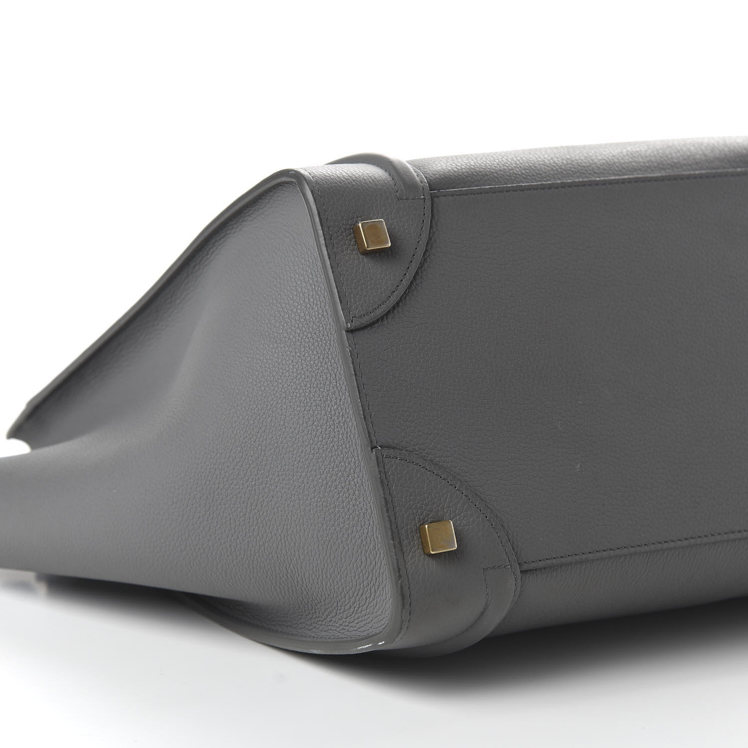 Celine Drummed Calfskin Mini Luggage Kohl 6 of 9