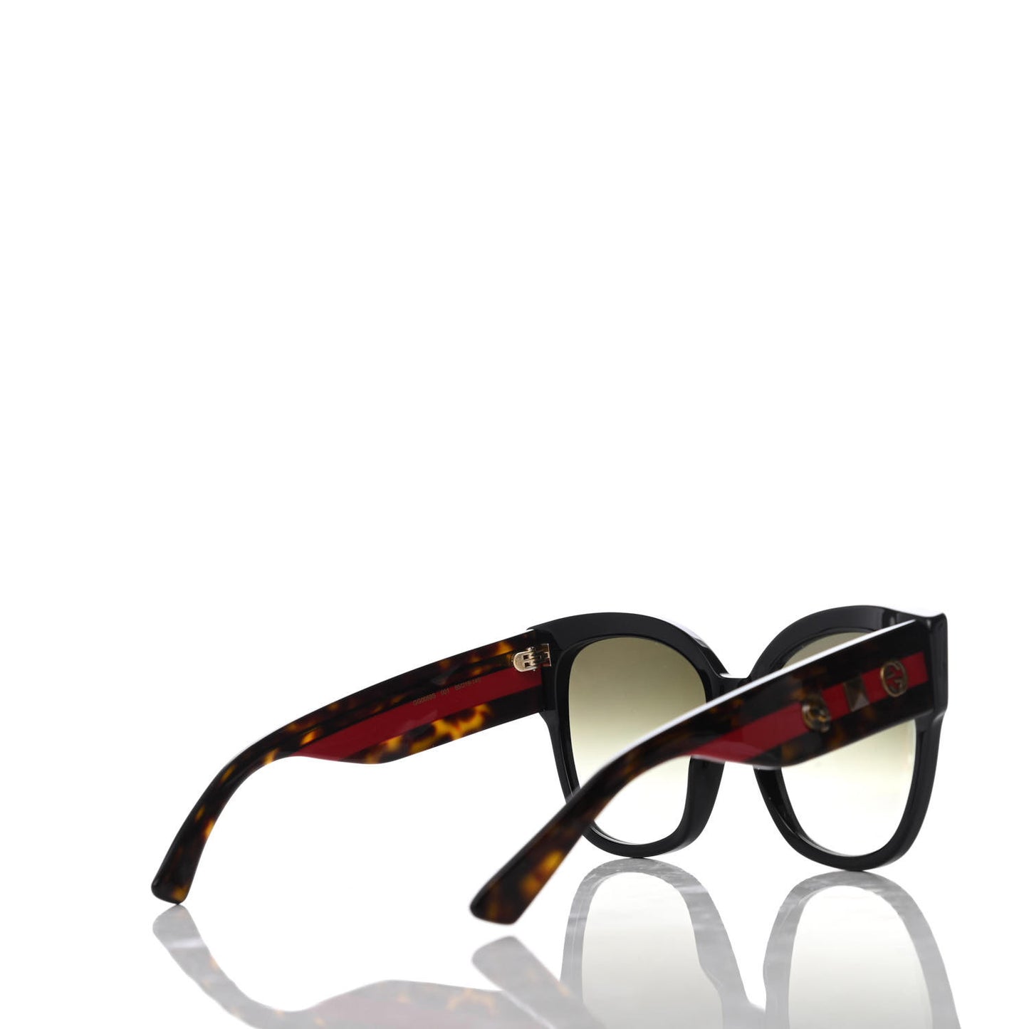 Acetate Square Frame Web Sunglasses GG0059S Black Tortoise
