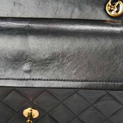Chanel Lambskin Quilted Medium Double Flap Black 13 of 17