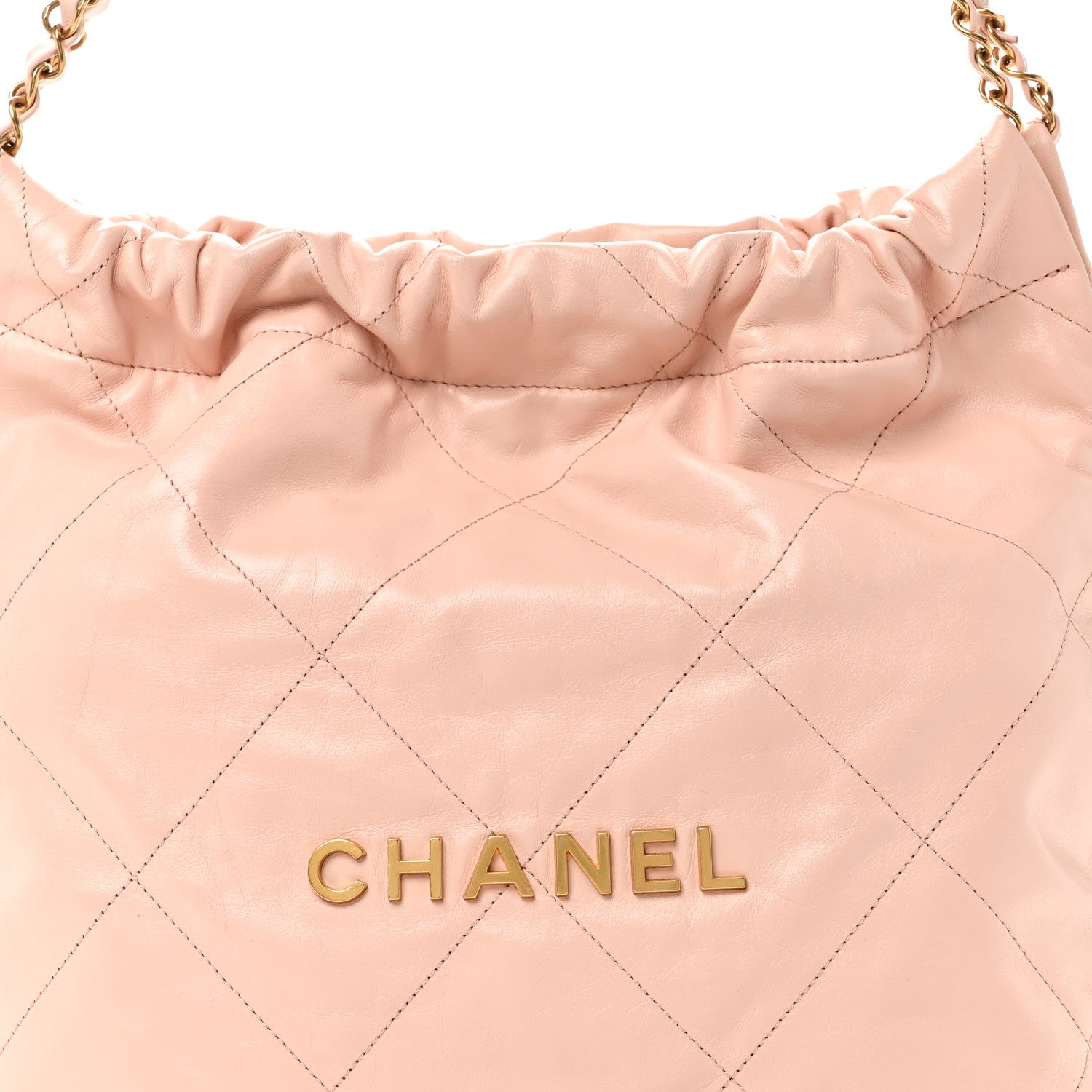 Chanel Shiny Calfskin Quilted Small Chanel 22 Light Pink 1854487